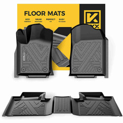 KYX® 2016-2021 Jeep Grand Cherokee (Not fits for Grand Cherokee L)/Durango TPE Black Floor Mats