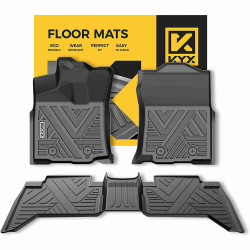 KYX® 2018-2022 Tacoma Toyota Double Cab (Automatic Transmission ONLY) TPE Black Floor Mats