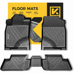 KYX® 2016-2021 Honda Civic Sedan/ Hatchback/ Type R/ Sport TPE Black Floor Mats